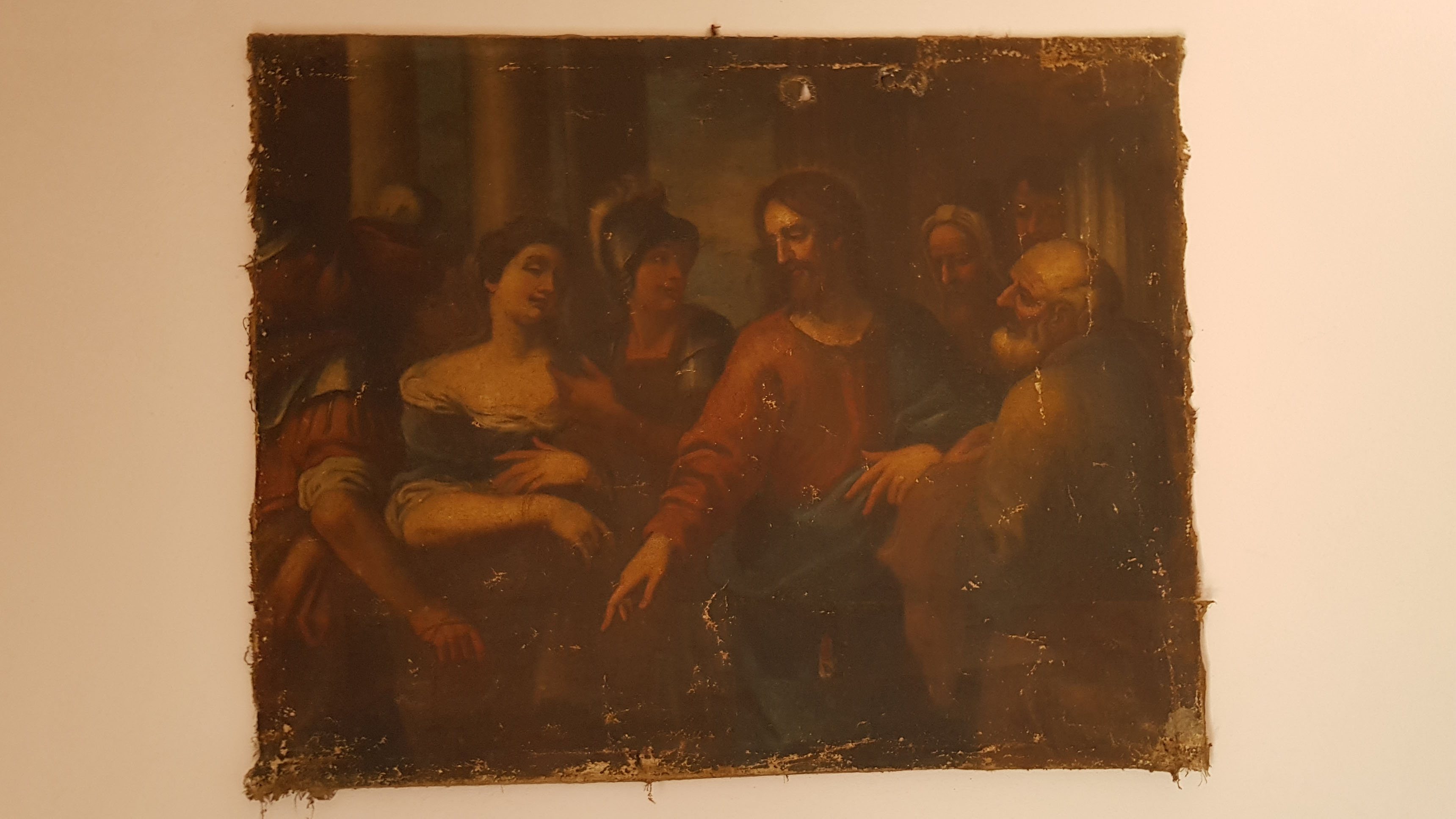 Saint Joseph with the Christ Child — tela barocca XVII-XVIII secolo
