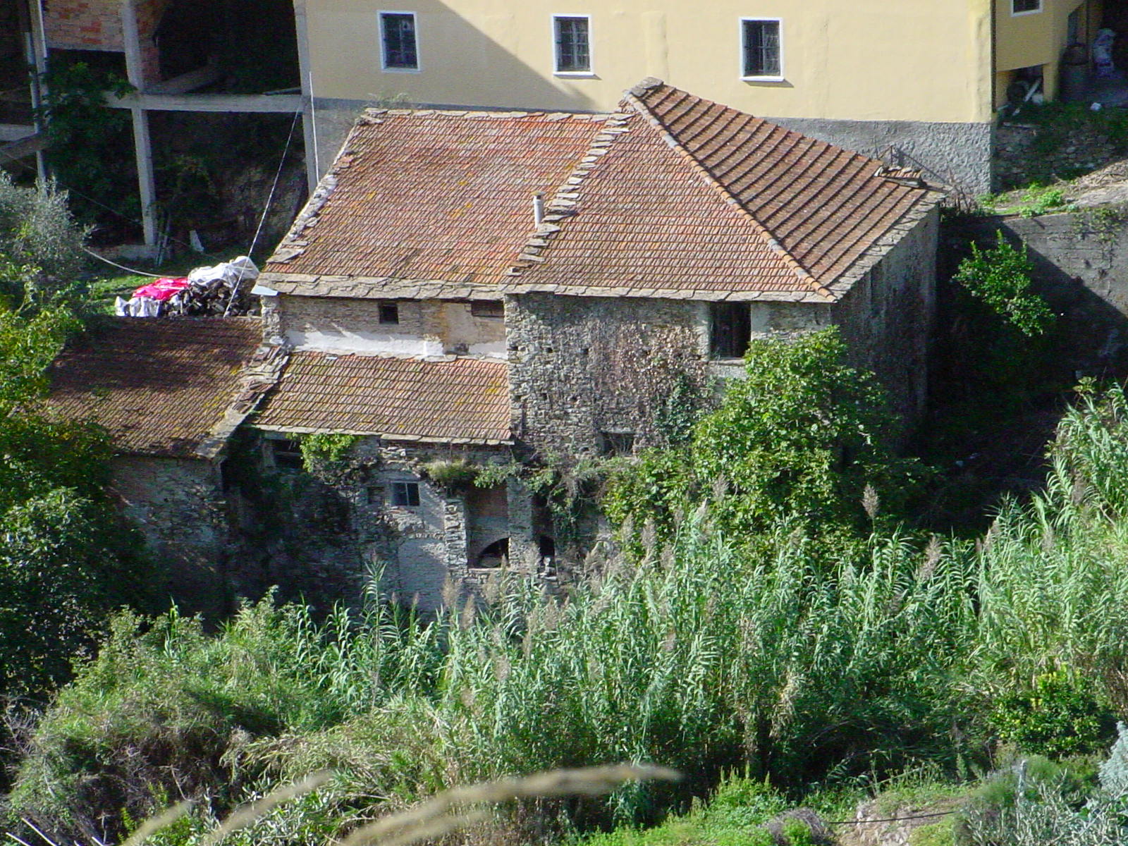 Building A seen from the opposite hillside