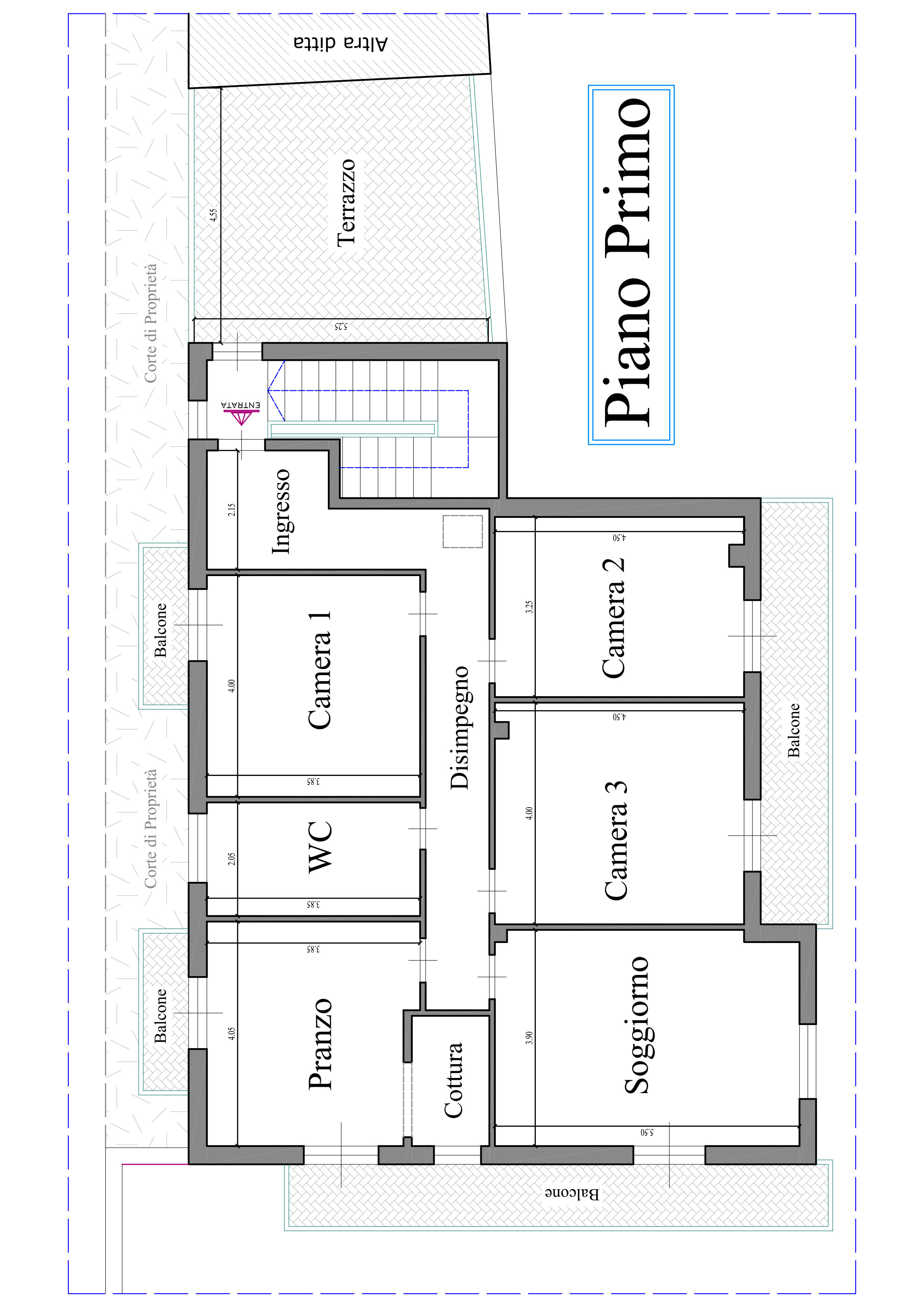 Surveyed first floor plan Building B