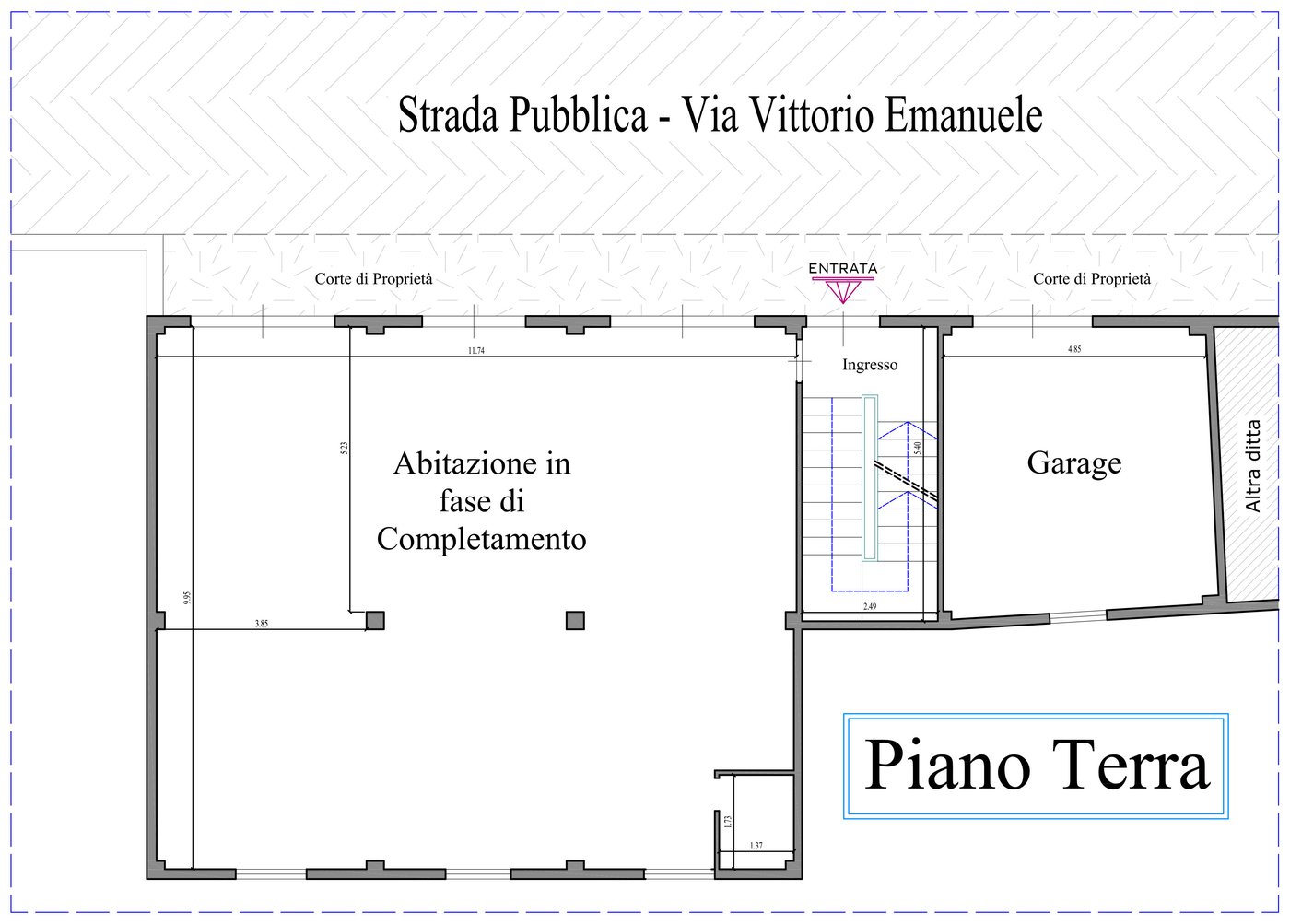 Surveyed ground floor plan Building B