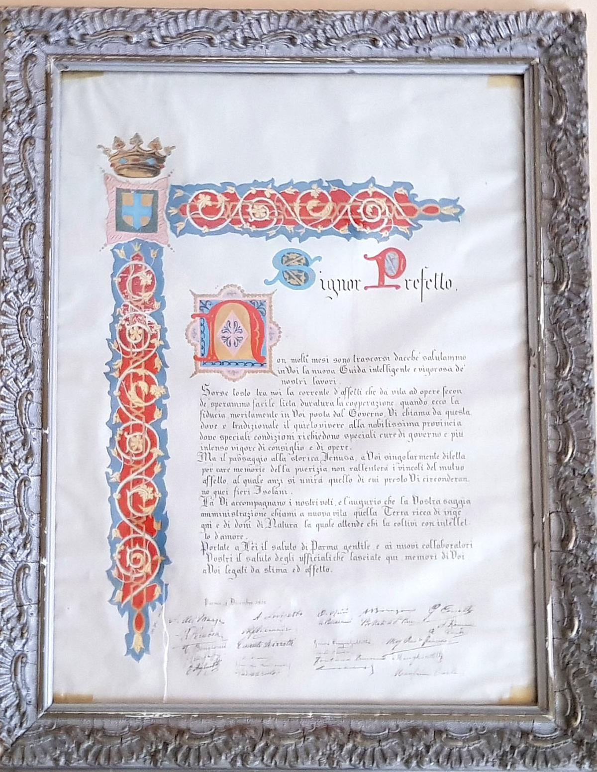 Illuminated document — Letter to the Prefect